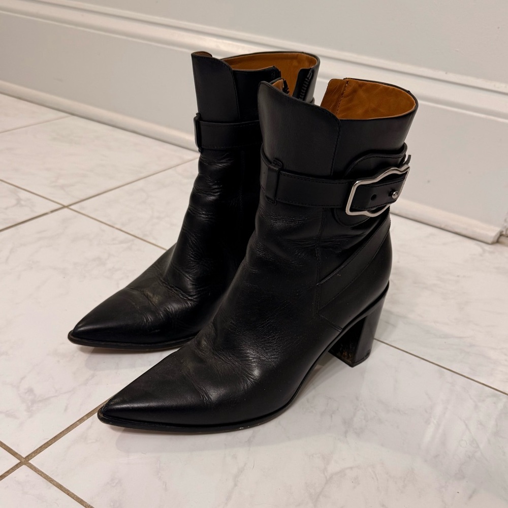 rag & bone Black Heeled Leather Boots